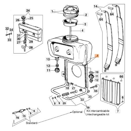 Gruppo serbatoio atomizzatore modelli AM150 AM180 ORIGINALE EMAK 365200328A | NewgardenParts.com