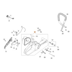 Gruppo serbatoio motosega modelli GS650 GS651 ORIGINALE EMAK 50252092CR | NewgardenParts.com