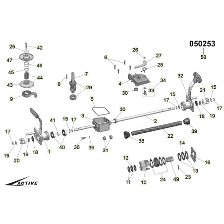 Gruppo trasmissione trazione ORIGINALE ACTIVE rasaerba 5850 SVA - 5850 SVB | NewgardenParts.com