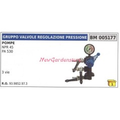 Gruppo valvola regolazione pressione UNIVERSALE pompa Bertolini NPR 20 005177 | NewgardenParts.com