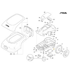 Dichtung Batterieabdeckung Roboter Modelle A1000 ORIGINAL STIGA 122280002/0 | NewgardenParts.com