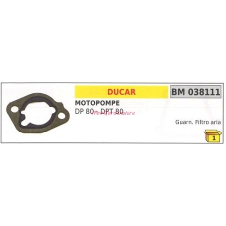 Guarnizione filtro aria DUCAR motopompa DP 80 DPT 80 038111 | NewgardenParts.com