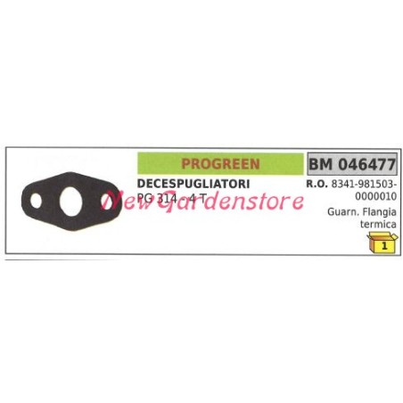 Guarnizione flangia termica PROGREEN decespugliatore PG 314 4T 046477 | NewgardenParts.com