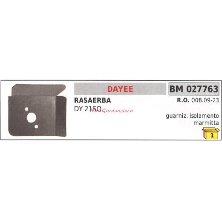 Guarnizione marmitta DAYEE tagliaerba rasaerba tosaerba DY 21SQ 027763 | NewgardenParts.com