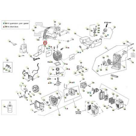 ORIGINAL ACTIVE brushcutter exhaust gasket 6.5 auger t152 023955 | NewgardenParts.com