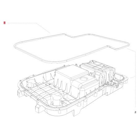 Guarnizione scocca ORIGINALE BLUEBIRD robot tagliaerba NAVIMOW AB.50.0016.77 | NewgardenParts.com