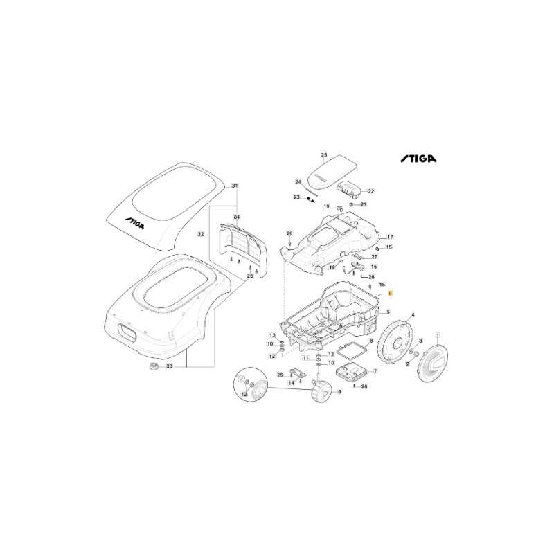 Gasket shell robot lawnmower models A1000 ORIGINAL STIGA 122280001/0