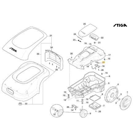 Regensensor-Dichtung Robotermodelle A1000 ORIGINAL STIGA 122280000/0 | NewgardenParts.com