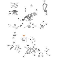 Asta acceleratore motosega modelli GS630 ORIGINALE OLEOMAC 50020117R | NewgardenParts.com