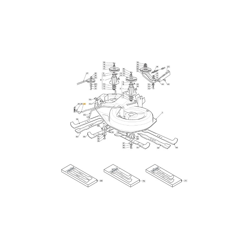 Balance rod flat tractor models 1435H ORIGINAL STIGA 382000533/0