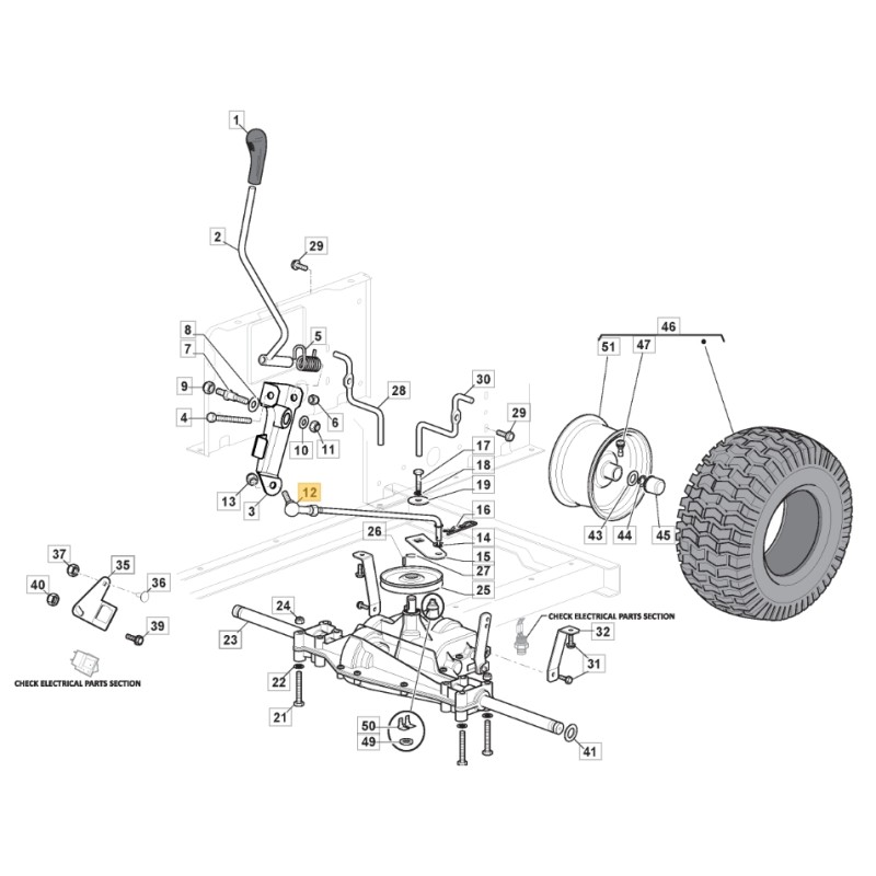 Asta collegamento cambio ORIGINALE STIGA trattorino tagliaerba 1330m 382000567/1