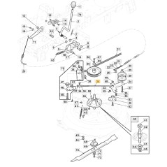 Klingenverbindungsstange ORIGINAL STIGA Rasentraktor 66 rdb 127034085/0