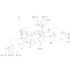 Asta collegamento trattorino rasaerba modelli OM107L ORIGINALE EMAK SGN532980152 | NewgardenParts.com