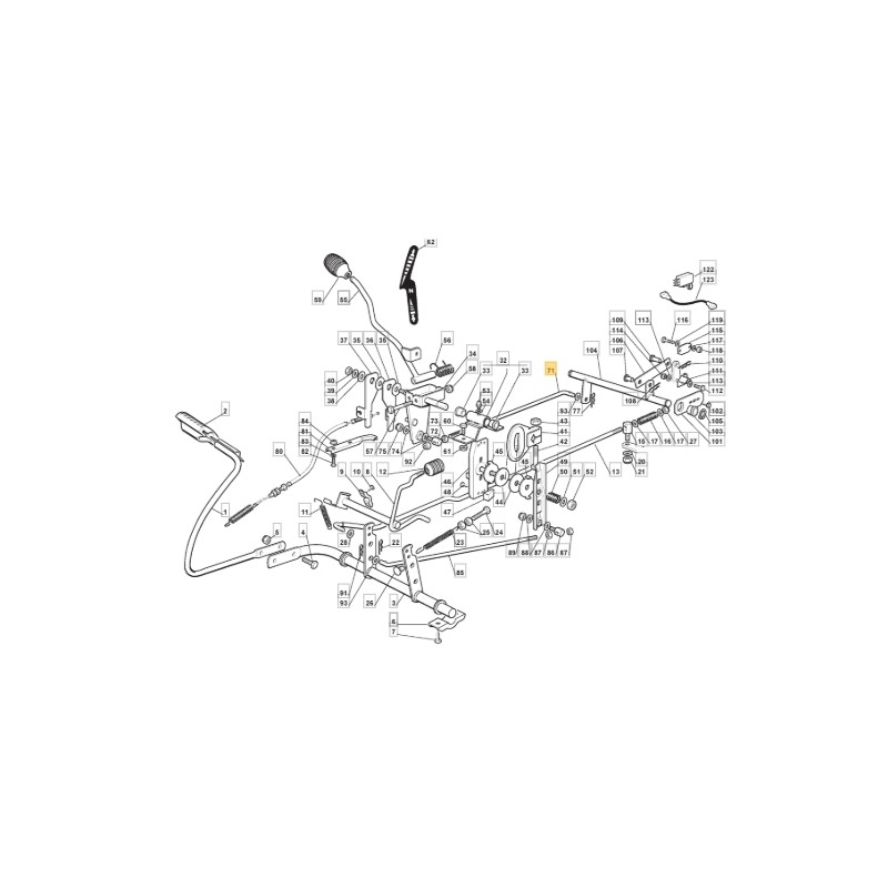 Antriebsstange für Rasentraktor Modelle 1172HDX ORIGINAL STIGA 127034071/0