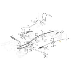 Brake control rod ORIGINAL STIGA lawn tractor mower 1330m 382000568/0