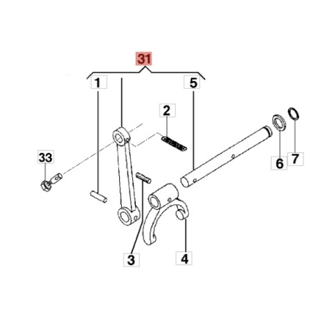 Asta comando motocoltivatore modelli BRIK1 BRIK3 FC120 ORIGINALE EMAK YF1250856 | NewgardenParts.com