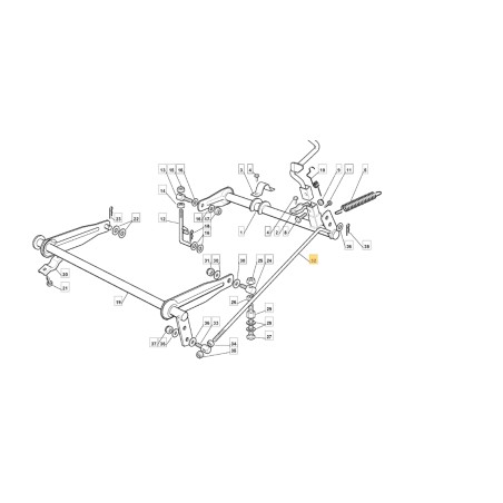 Asta comando sollevamento piatto ORIGINALE STIGA trattorino 625M 127034065/0 | NewgardenParts.com