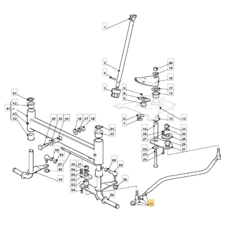 Asta comando sterzo trattorino modelli 1436H 1335M ORIGINALE STIGA 382000539/1 | NewgardenParts.com