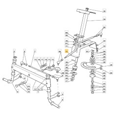 Asta comando sterzo trattorino modelli 1436H ORIGINALE STIGA 125033025/0 | NewgardenParts.com