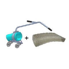 Asta con manopole e tubo flessibile 5 mt aspiratore PERUZZO TURBO 400 | NewgardenParts.com