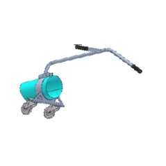 Asta con manopole e tubo imboccatore aspiratore PERUZZO TURBO 400 | NewgardenParts.com