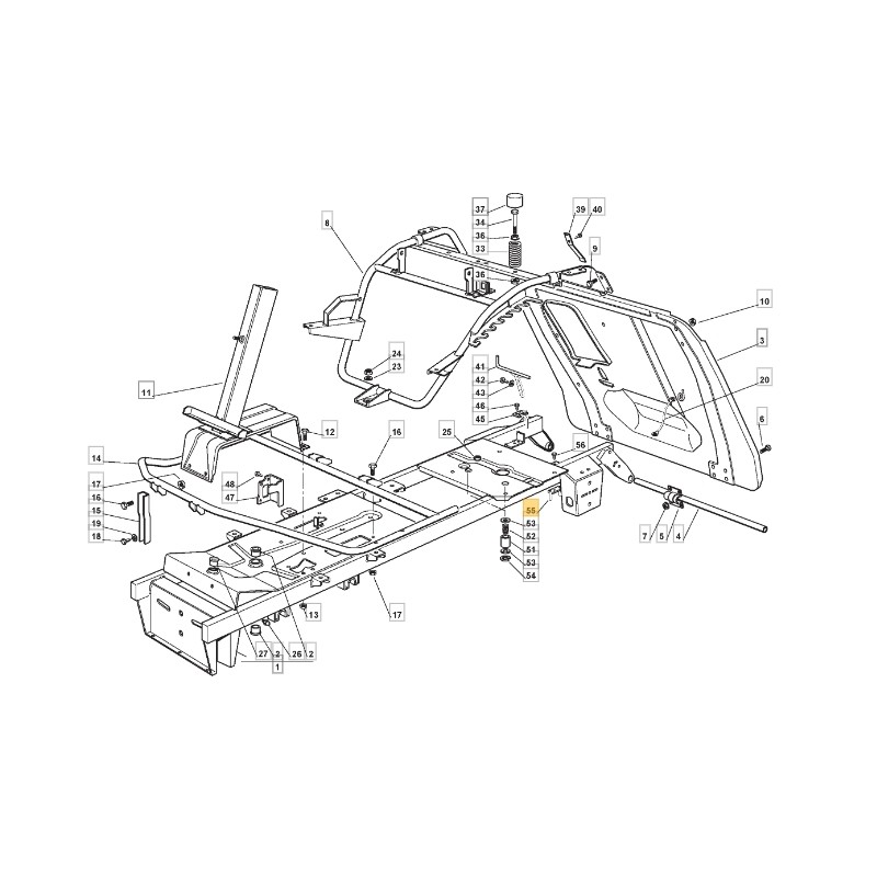 Guía de correa para tractor de césped modelos 1228M 1228H ORIGINAL STIGA 184250053/0