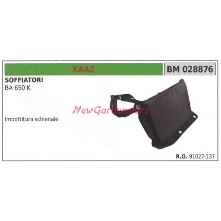 Imbottitura schienale soffiatore BA 650K KAAZ 028876 | NewgardenParts.com