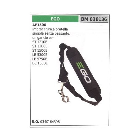 Imbracatura a bretella singola EGO senza passante un gancio per ST 1210E ST1300E | NewgardenParts.com