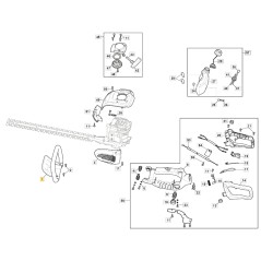 Impugnatura anteriore ORIGINALE STIGA tagliasiepi shp 60 - aht 60 123300014/0 | NewgardenParts.com