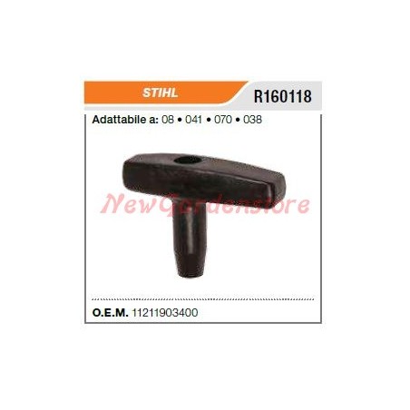 Impugnatura avviamento STIHL motosega 8 041 070 038 R160118 | NewgardenParts.com