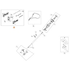 Impugnatura completa ORIGINALE OLEOMAC decesugliatore BCH 310 S BF000054R | NewgardenParts.com