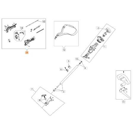 Poignée complète ORIGINAL OLEOMAC BCH 310 S BF000054R | NewgardenParts.com