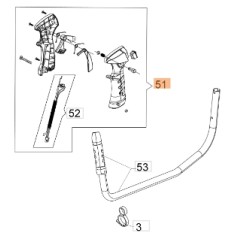 Impugnatura decespugliatore modelli 741 ORIGINALE EMAK BF000138R | NewgardenParts.com