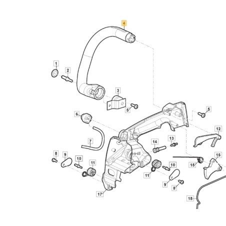 Impugnatura maniglia ORIGINALE STIGA per motosega AC27TC - E2730 118804780/0 | NewgardenParts.com