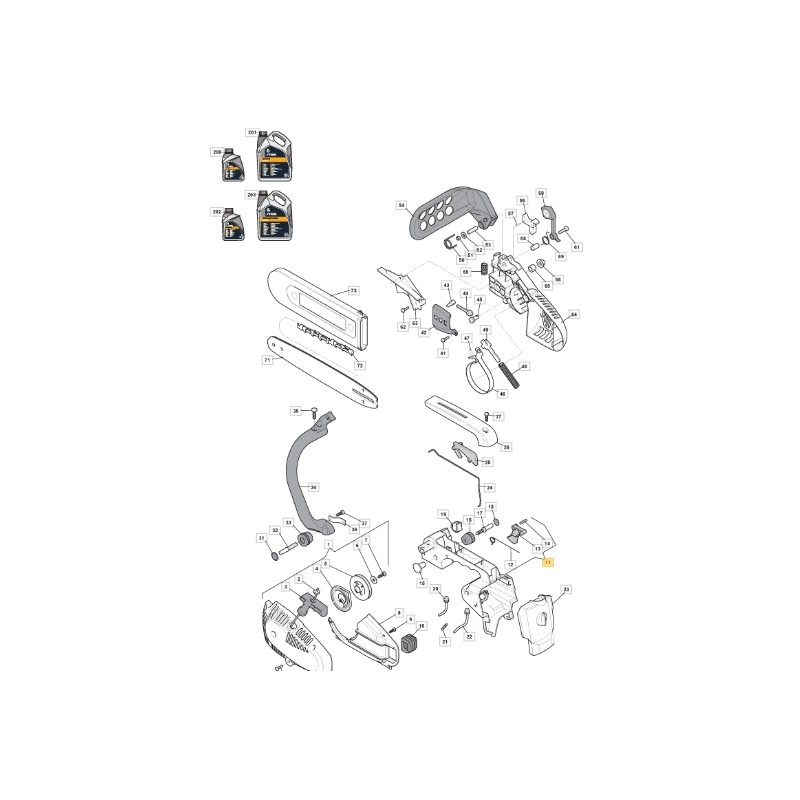 Impugnatura motosega modelli SPR270 SPR270C ORIGINALE STIGA 6995240