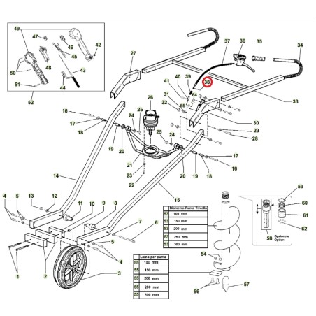 Impugnatura ORIGINALE ACTIVE trivella modelli t152 020778 | NewgardenParts.com