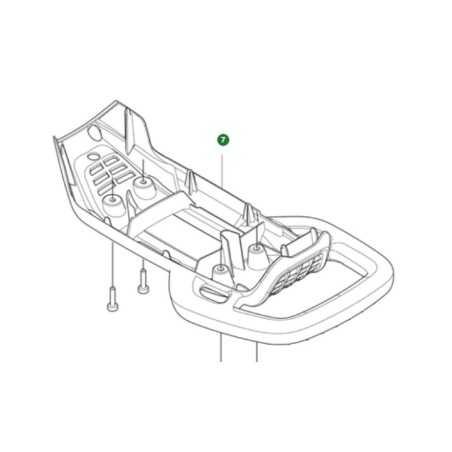 POIGNÉE ARRIÈRE 535565601 ORIGINAL HUSQVARNA | NewgardenParts.com