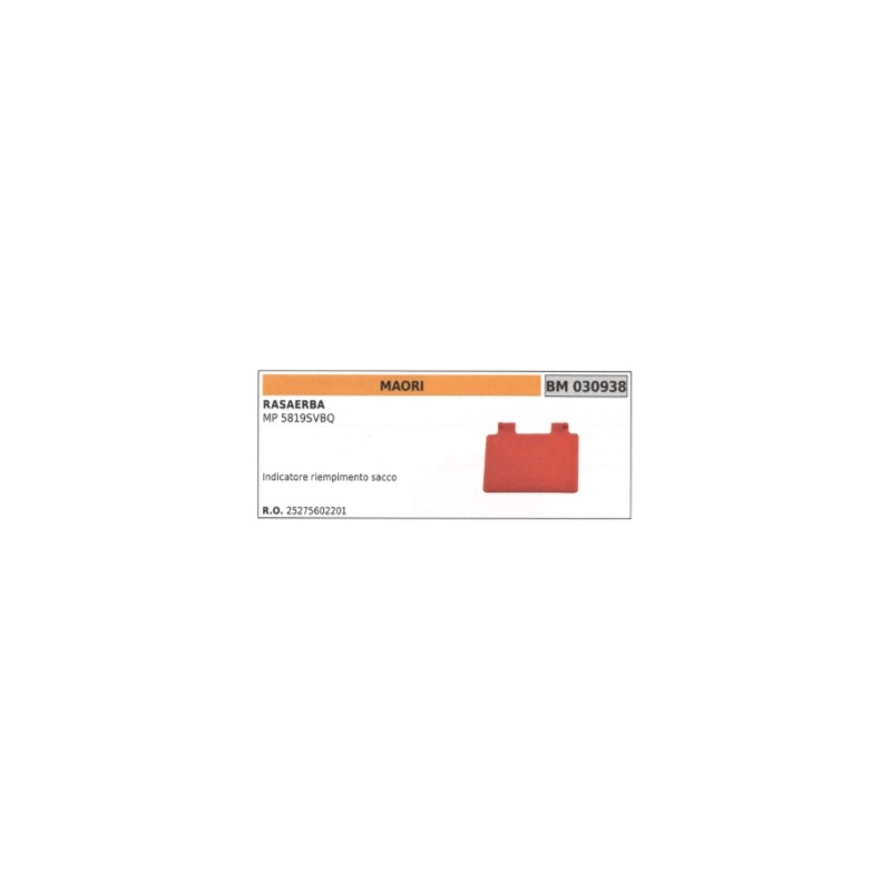 Indicateur de remplissage du sac MAORI tondeuse MP 5819SVBQ 25275602201