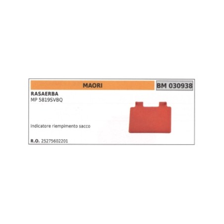 Indicatore riempimento sacco MAORI rasaerba MP 5819SVBQ 25275602201 | NewgardenParts.com