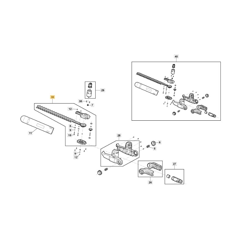 Ingranaggi lama ORIGINALE STIGA tagliasiepi MPH 50 Li - SMP 500 AE 118810893/0