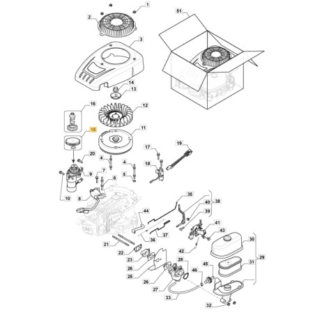 Ingranaggio avviamento ORIGINALE STIGA motore TRE 224 trattorino 118551155/0 | NewgardenParts.com