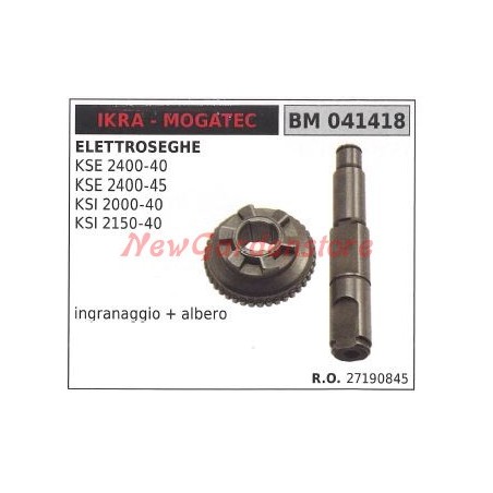 Ingranaggio con albero IKRA per elettrosega KSE 2150-40 2400-40 041418 | NewgardenParts.com