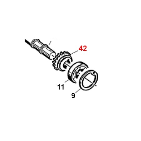 Ingranaggio conico Z16 elica DS ORIGINALE GIANNI FERRARI 01.40.00.0135 | NewgardenParts.com