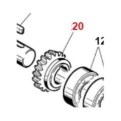 Ingranaggio conico Z18 rinforzato DS ORIGINALE GIANNI FERRARI 01.40.00.0132 | NewgardenParts.com