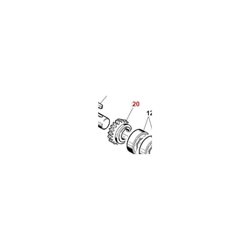 Bevel gear Z18 reinforced DS ORIGINAL GIANNI FERRARI 01.40.00.0132