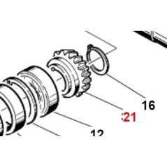 Bevel gear Z18 reinforced ORIGINAL GIANNI FERRARI 01.40.00.0131