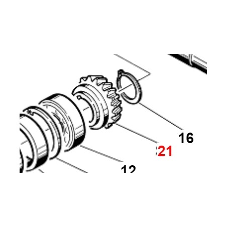 Ingranaggio conico Z18 rinforzato ORIGINALE GIANNI FERRARI 01.40.00.0131 | NewgardenParts.com