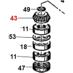 Bevel gear Z19 helix SN ORIGINAL GIANNI FERRARI 01.40.00.0136 | NewgardenParts.com