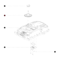 Ingranaggio regolazione altezza ORIGINALE BLUEBIRD robot I108E AB12.02.00.0125 | NewgardenParts.com