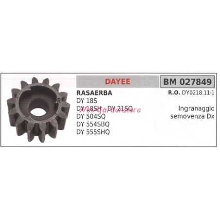 Rueda dentada autopropulsada derecha DAYEE cortacésped DY 18S SH 027849 | NewgardenParts.com